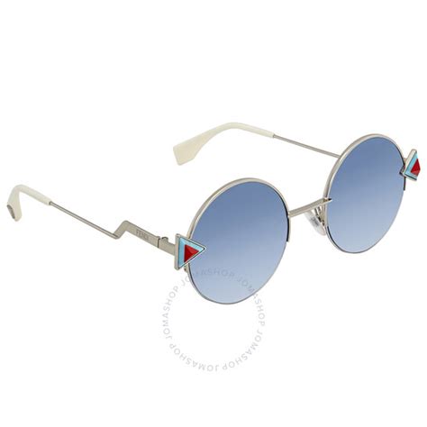 Fendi Blue Gradient Round Sunglasses FF 0243/S SCB/NE 51